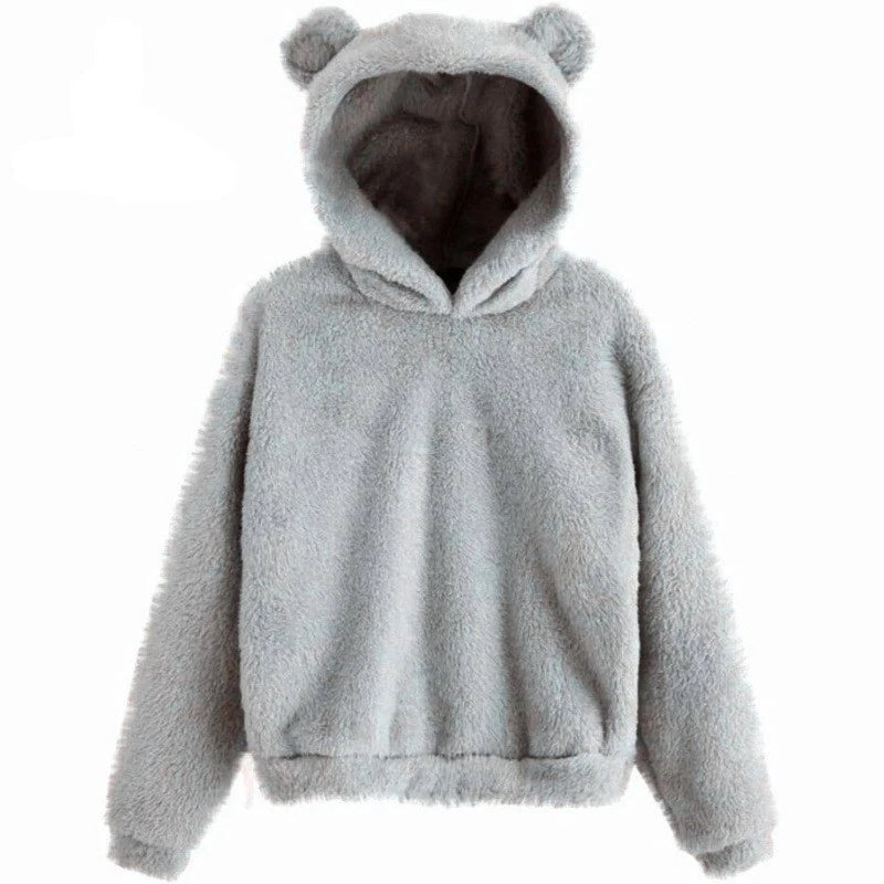 Fleece Bear hoodie GRAY