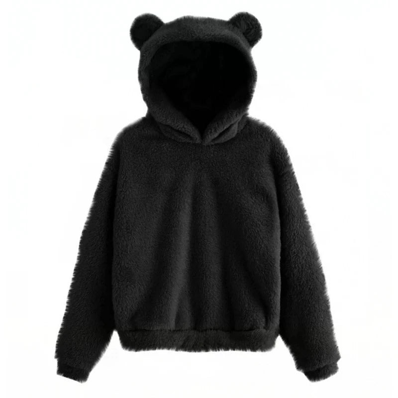 Fleece Bear hoodie black