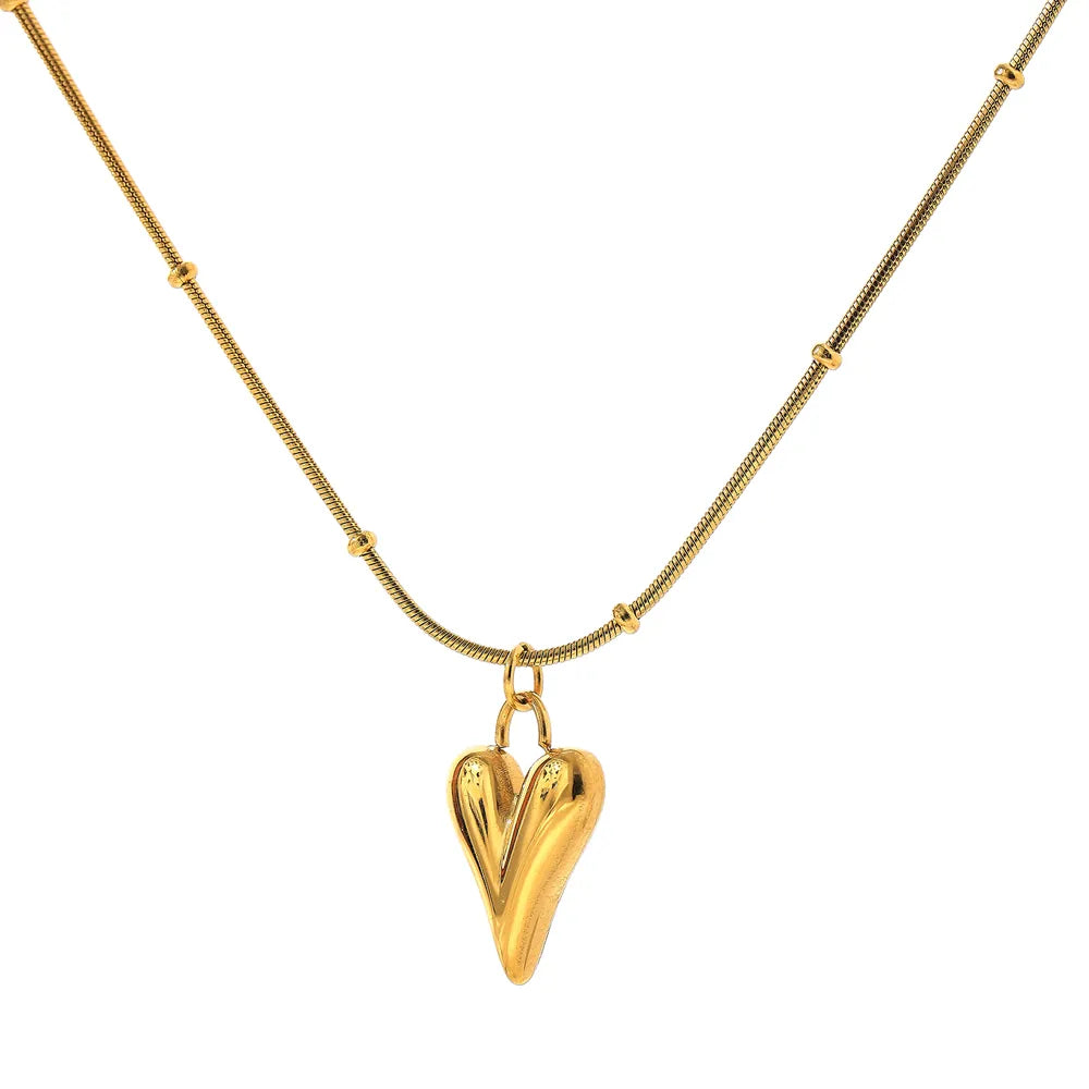 Temperament Heart Pendant Gold [minimal chain]