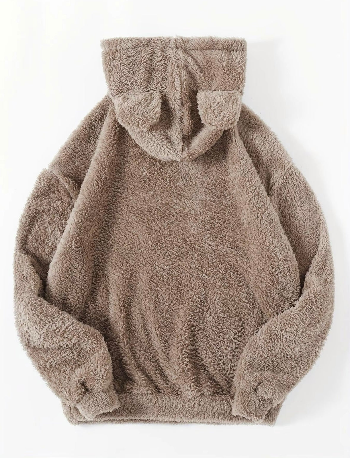 Fleece Bear hoodie Khaki