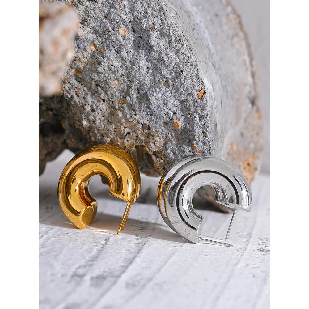 Huggie Earrings Steel