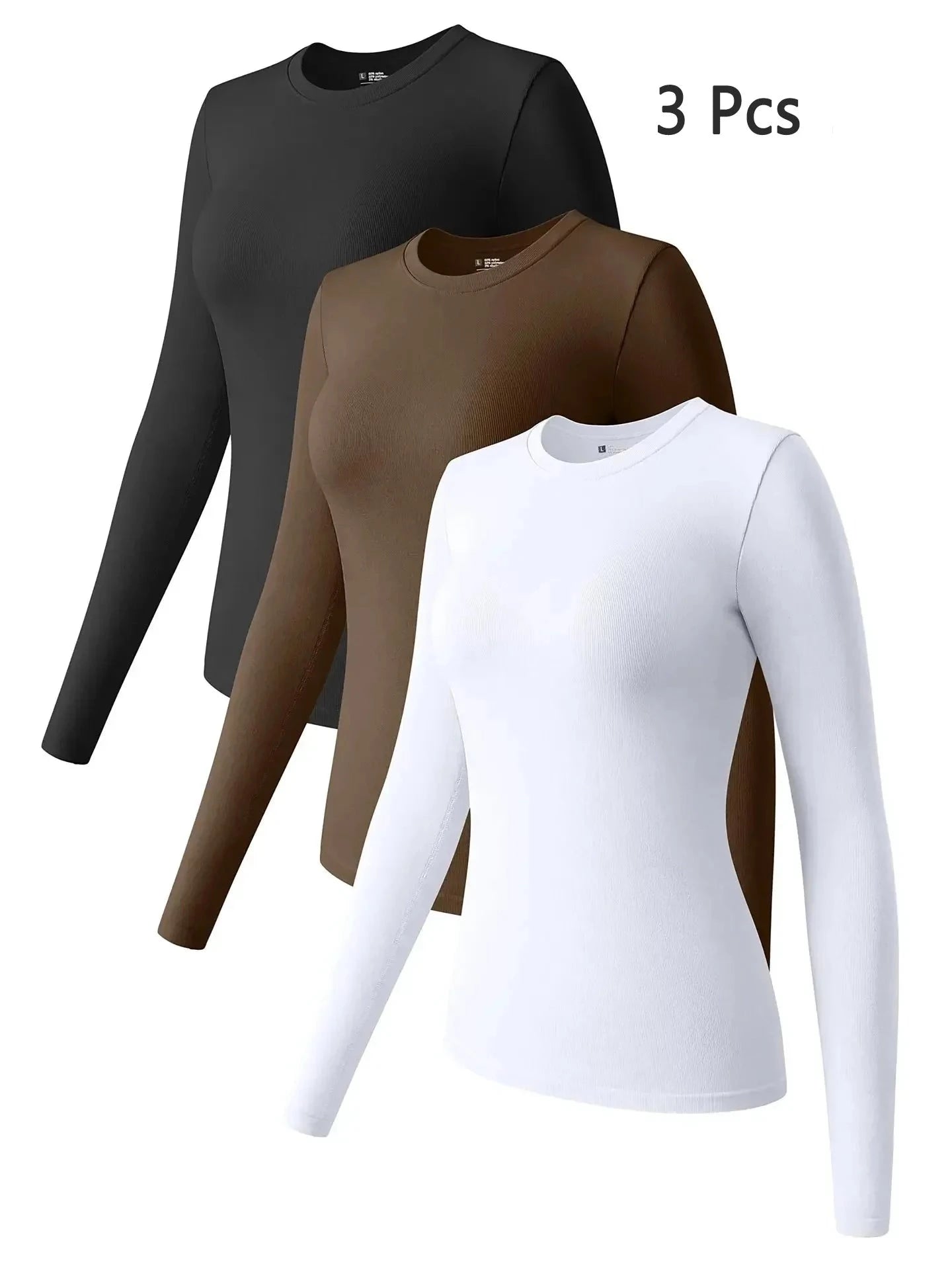 Long Sleeve Base Shirts black brown white