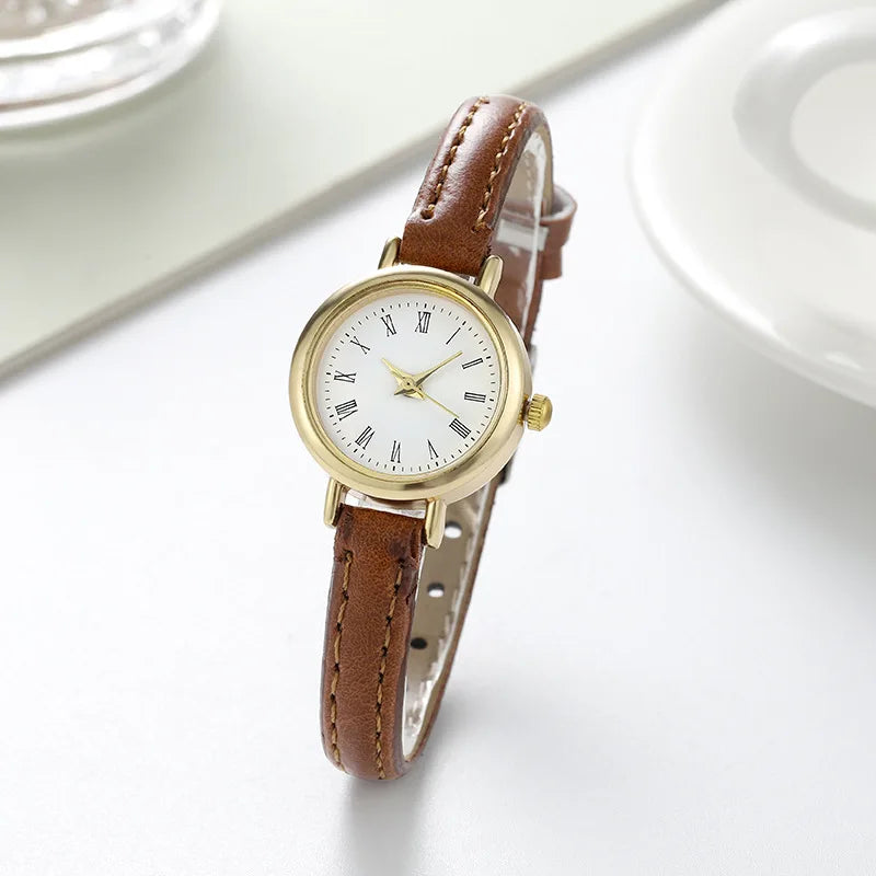 Simple Leather Watch Brown