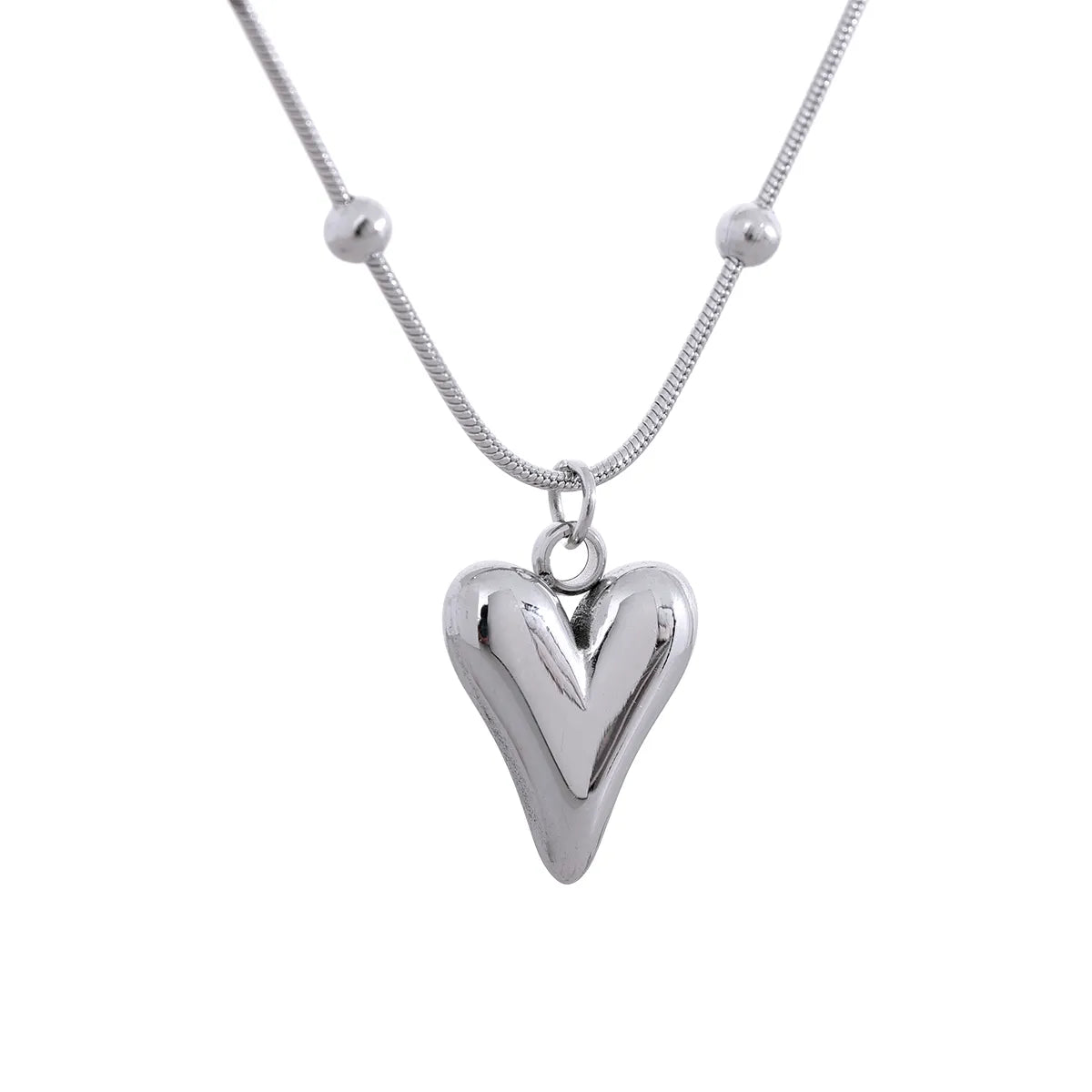 Temperament Heart Pendant Silver [minimal chain]