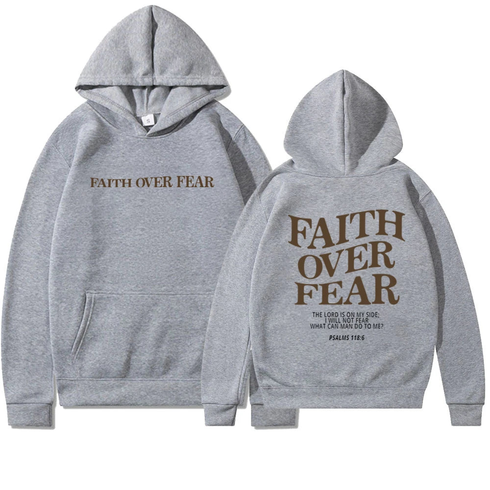 Faith Over Fear Gray