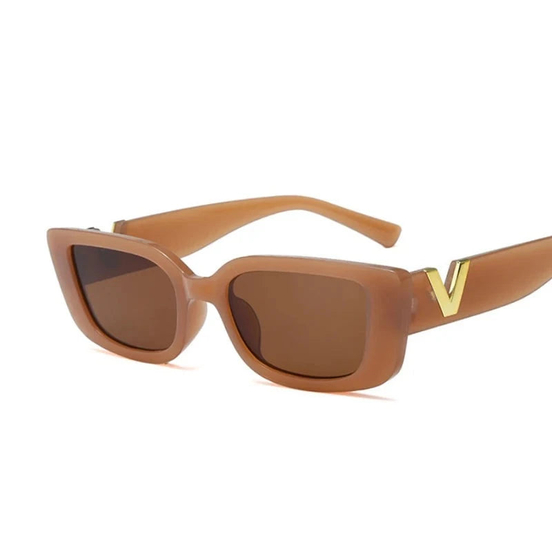 Fashion Rectangle Sunglasses Women Luxury Vintage Small Frame Classic