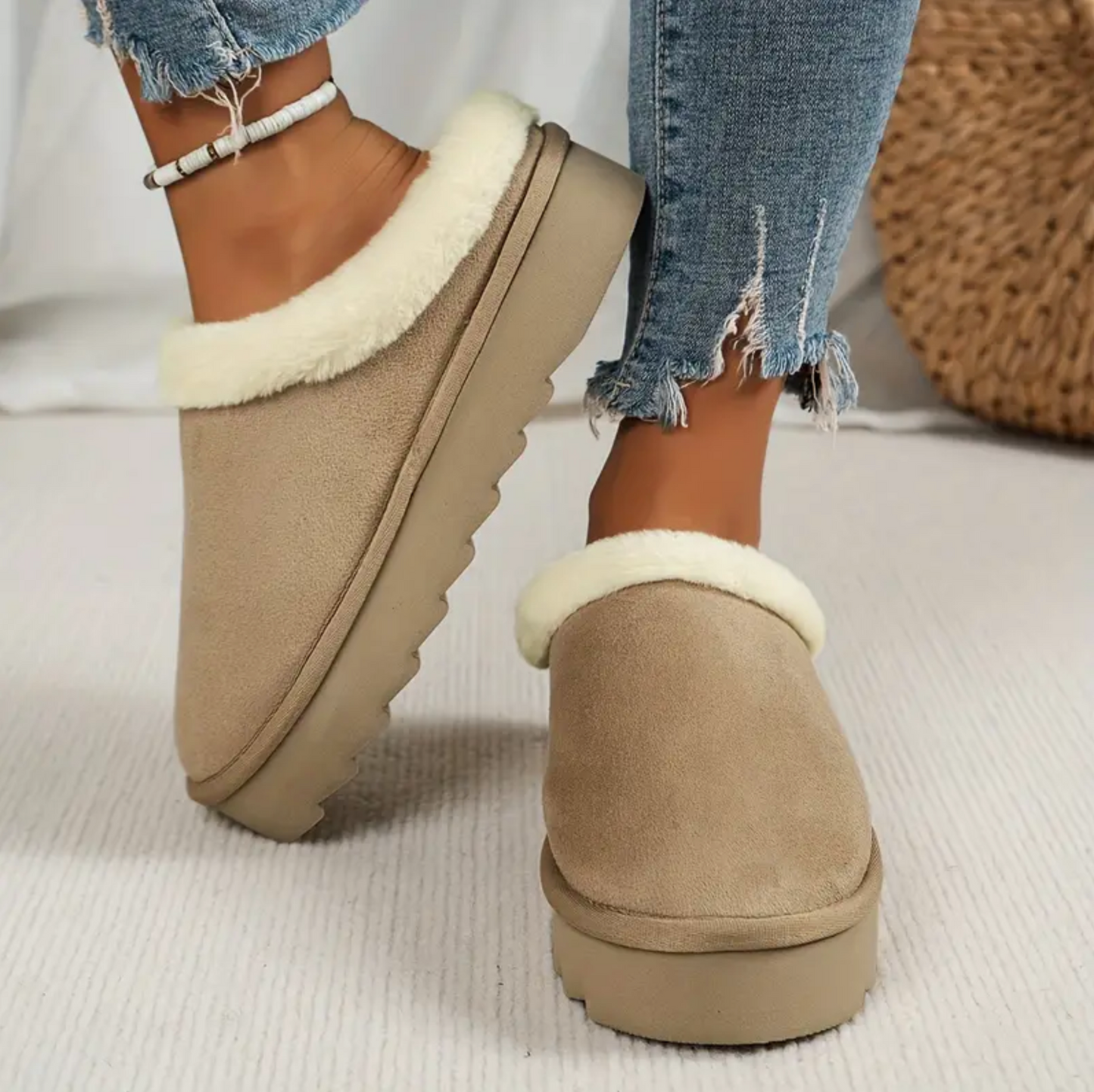 Original Platform Slipper Beige 7.5 - 8