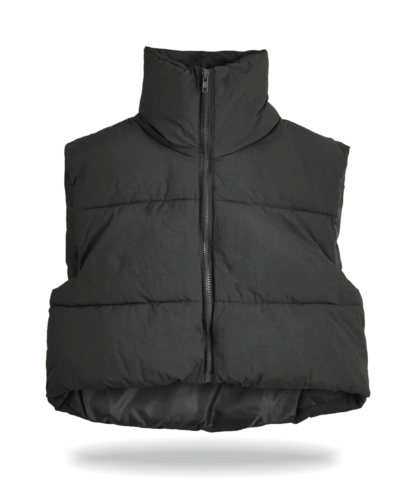 Fitted Puffer Vest Black