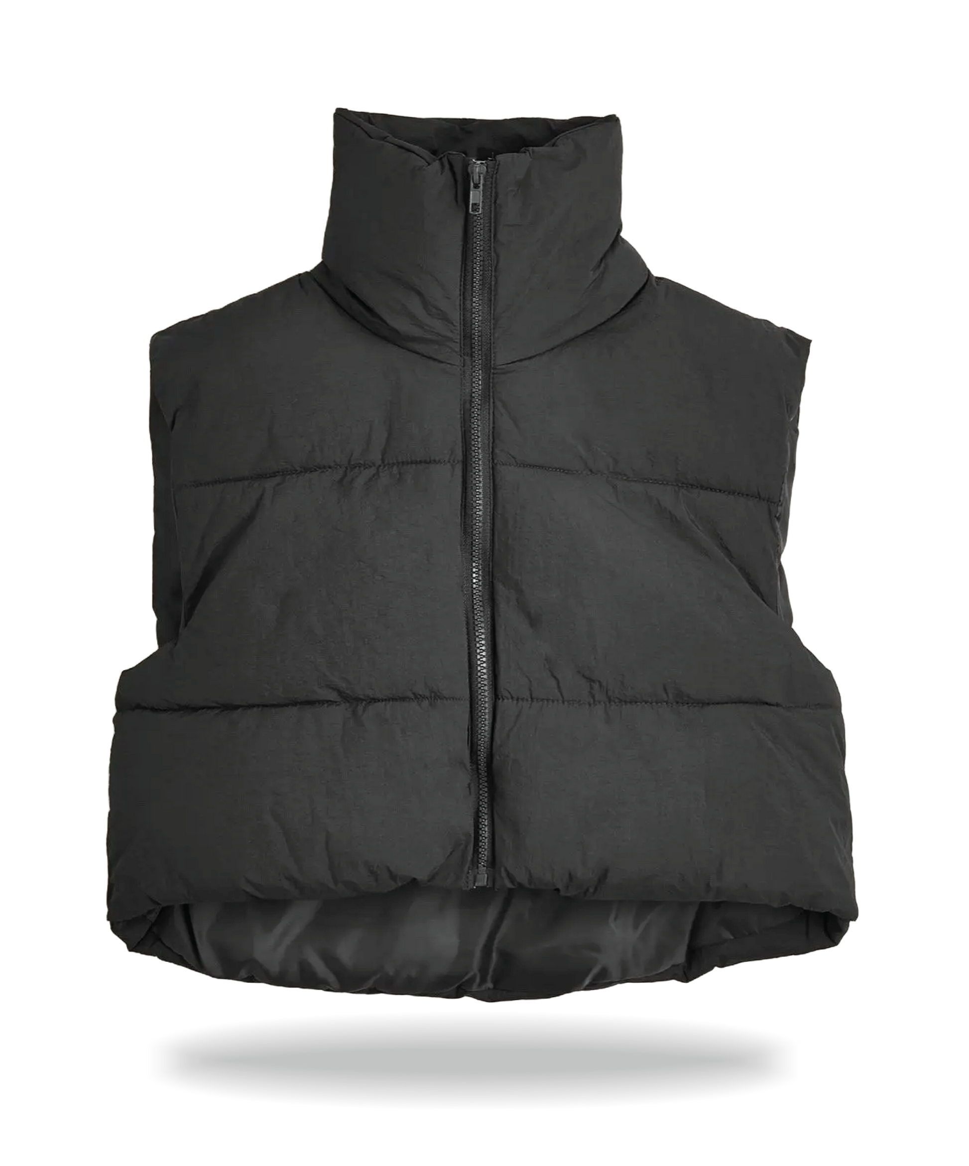 Fitted Puffer Vest Black