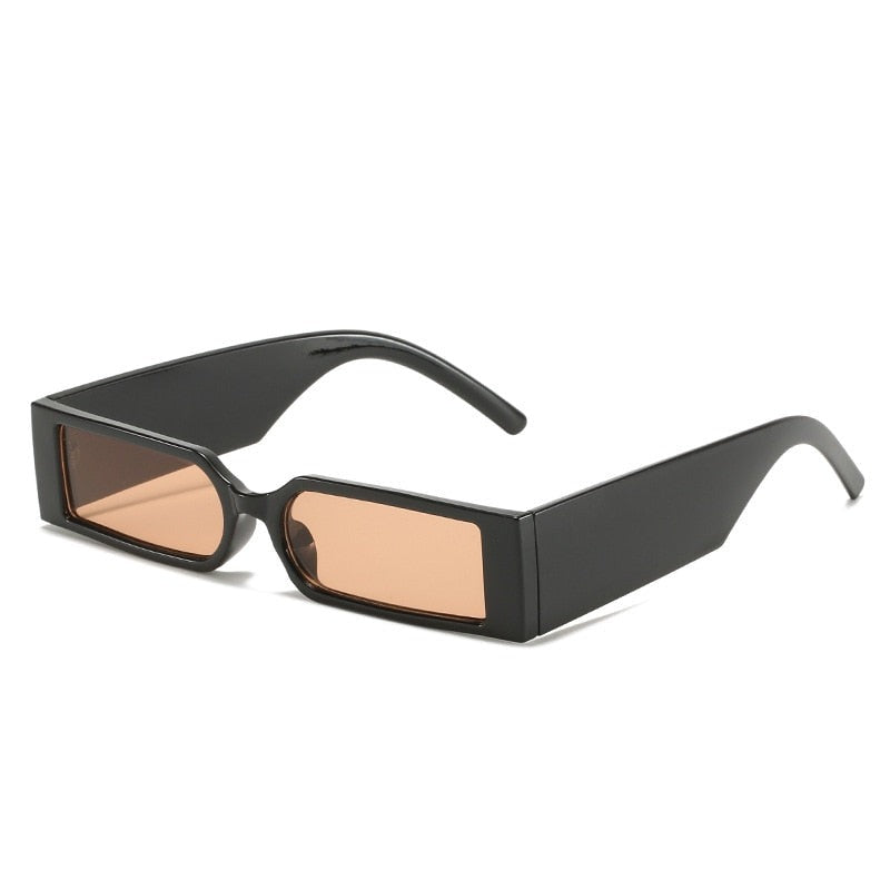 Retro Rectangles Black (Beige Lens)