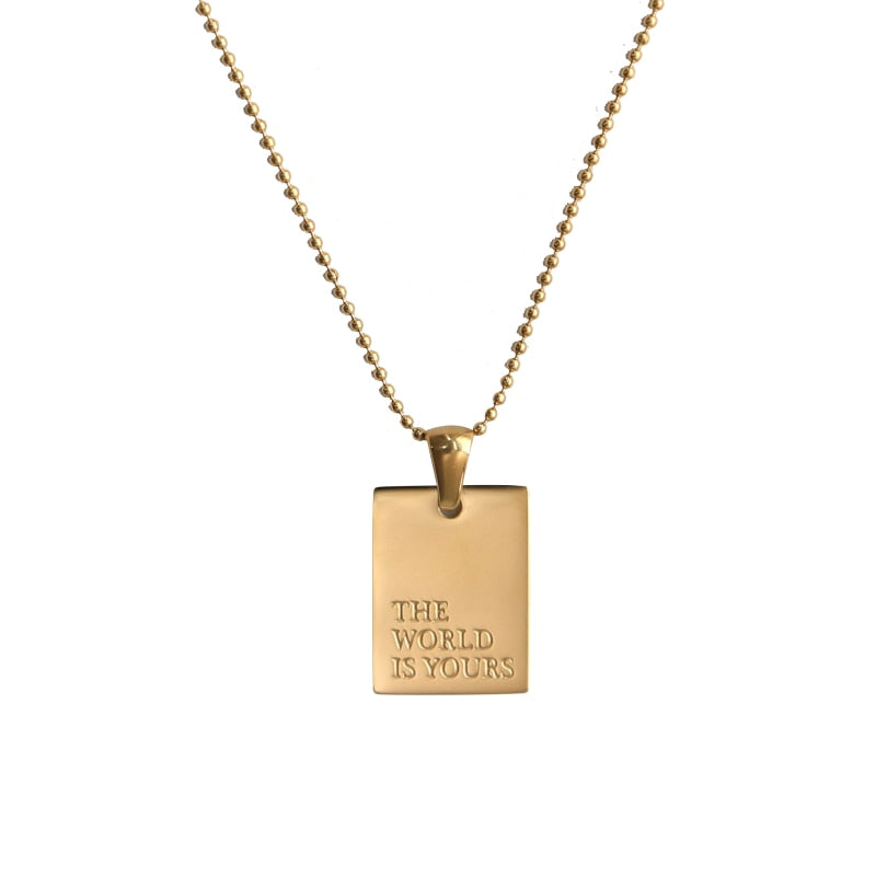 Inspo Necklace THE WORLD IS YOURS