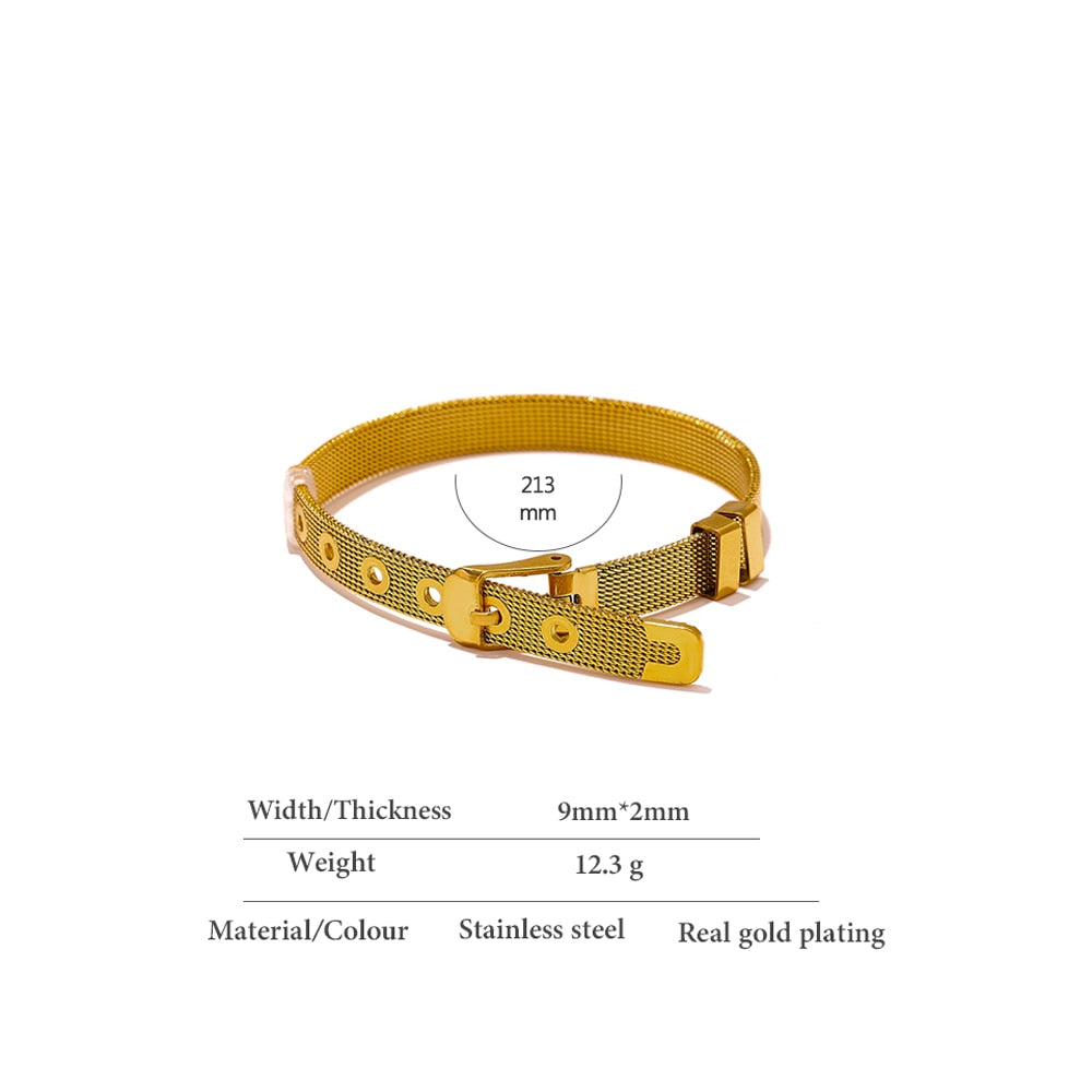 Belt Loop Bracelet Gold