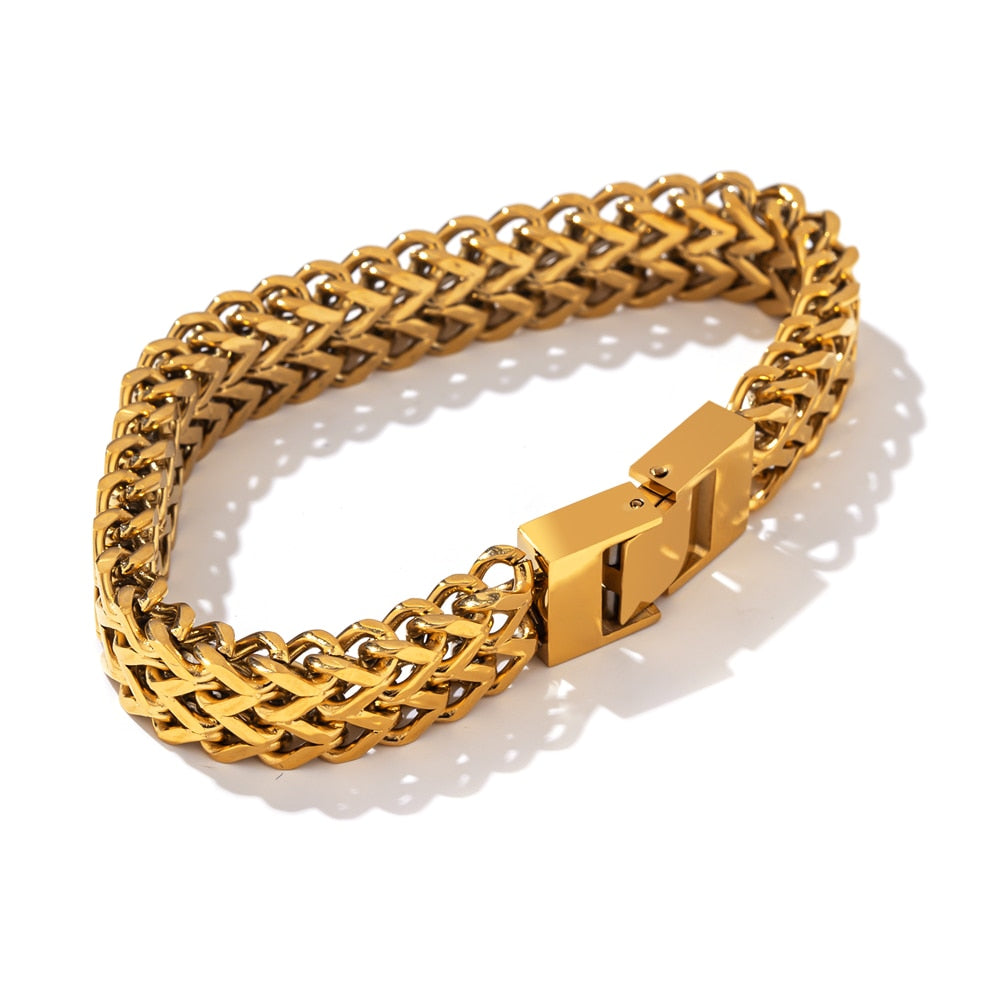 Double Curb Bracelet Gold